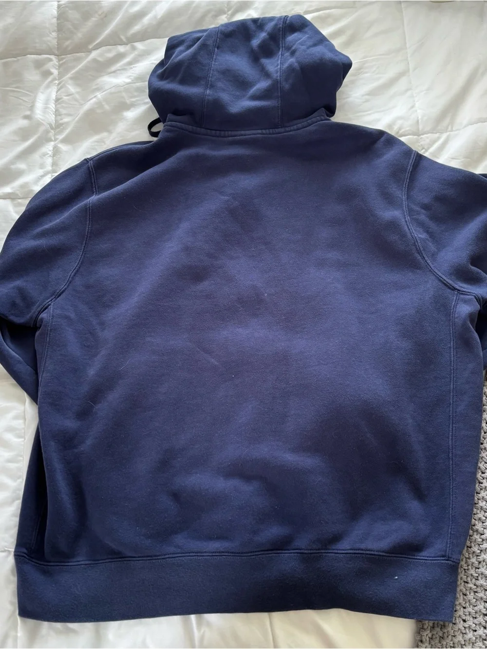Nike Men's Navy Blue Full-Zip Hooded Sweatshirt